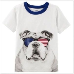 Carter's Shirts & Tops - Carter's Boys 4th of July BullDog Graphic Tee Carter's Shirts & Tops - Carter's Boys 4th of July BullDog Graphic Tee